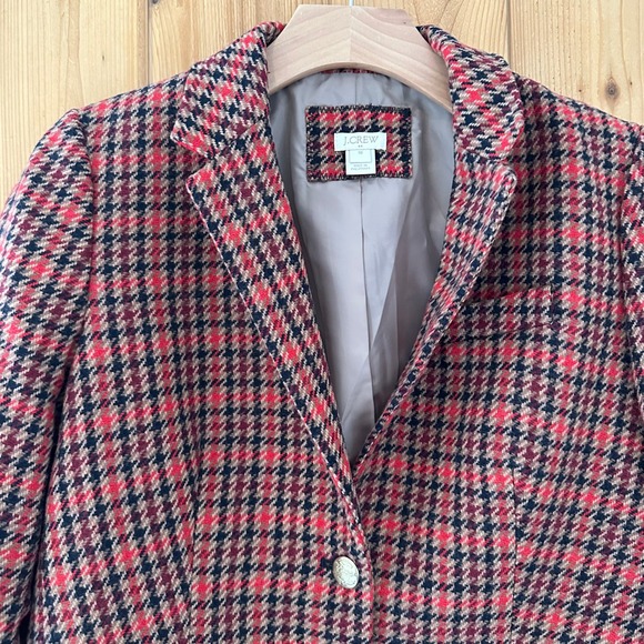 J.Crew Schoolboy Houndstooth Single Breasted Blazer Size 10 - Picture 5 of 10